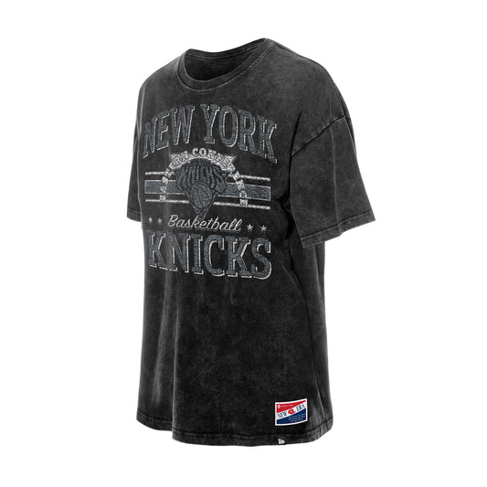 Women's New Era Knicks Throwback Collection Oversized Mineral Washed Tee