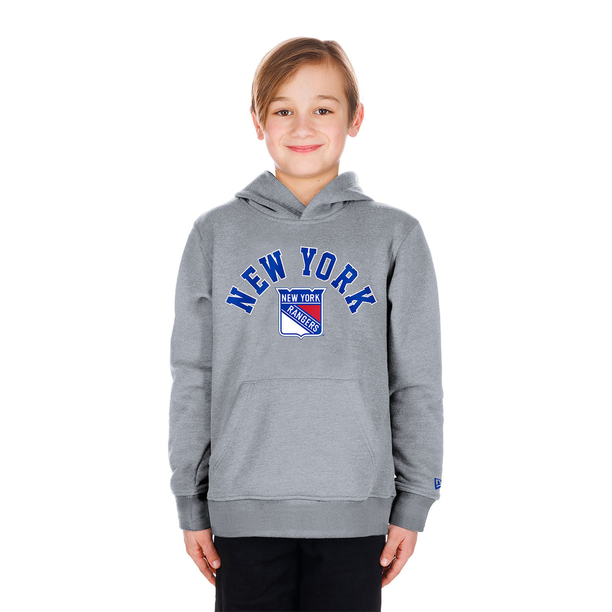 Youth New Era Rangers Logo Grey Hoodie