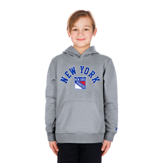Youth New Era Rangers Logo Grey Hoodie