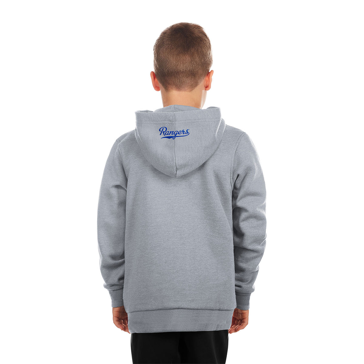 Youth New Era Rangers Logo Grey Hoodie