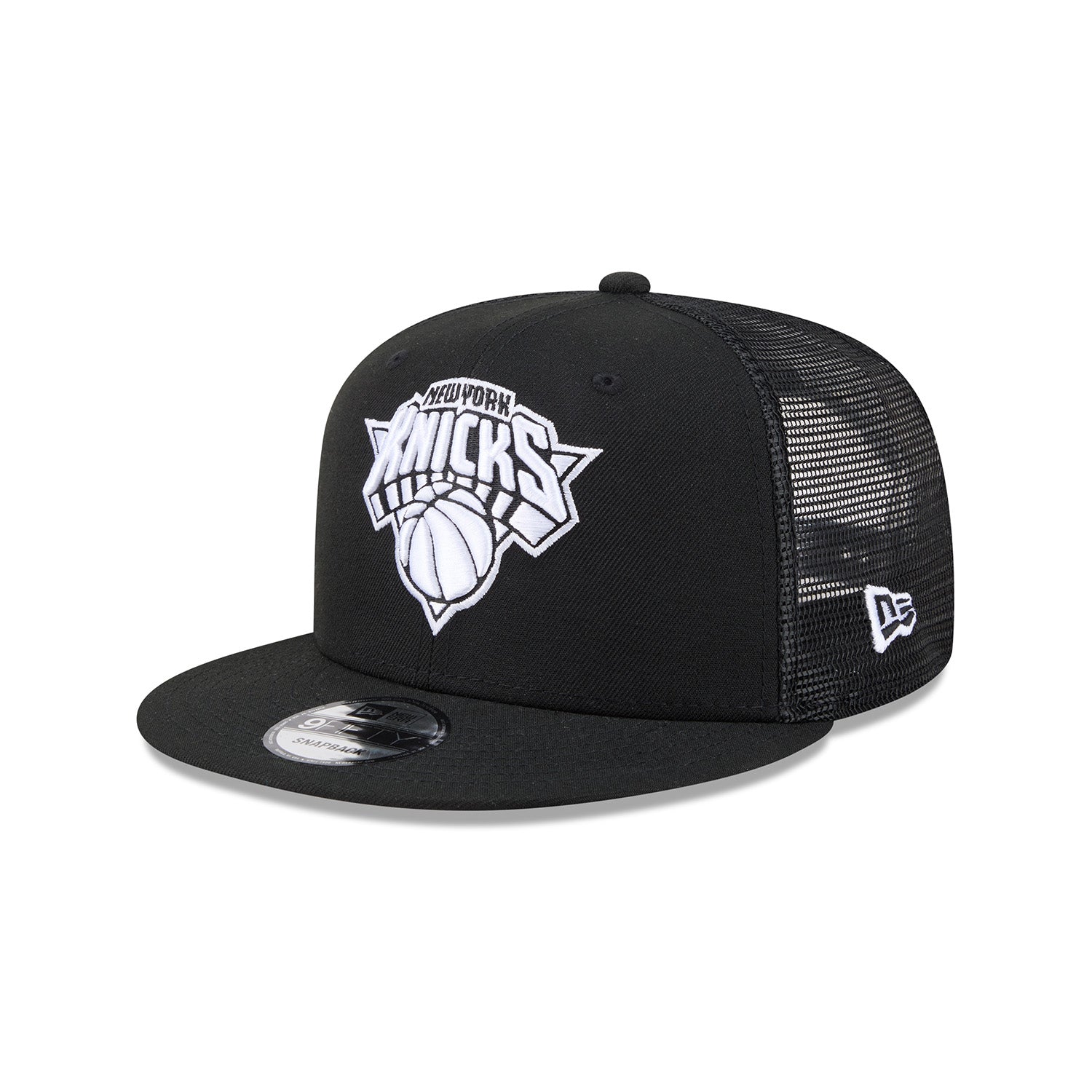 New Era Knicks Black/White Logo Trucker 950 Snapback – Shop