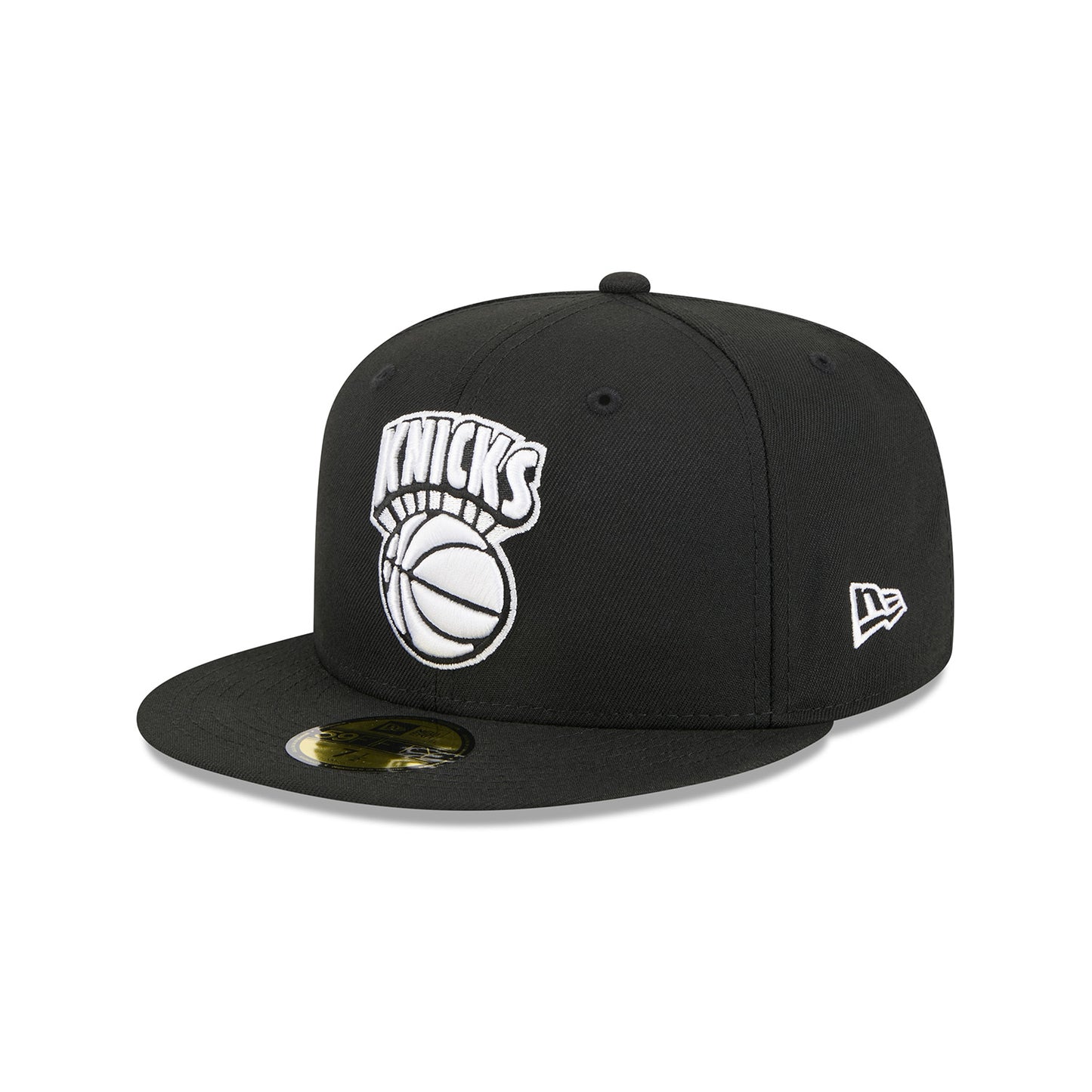 New Era Knicks HWC Black and White 5950 Fitted Hat - Left Side View