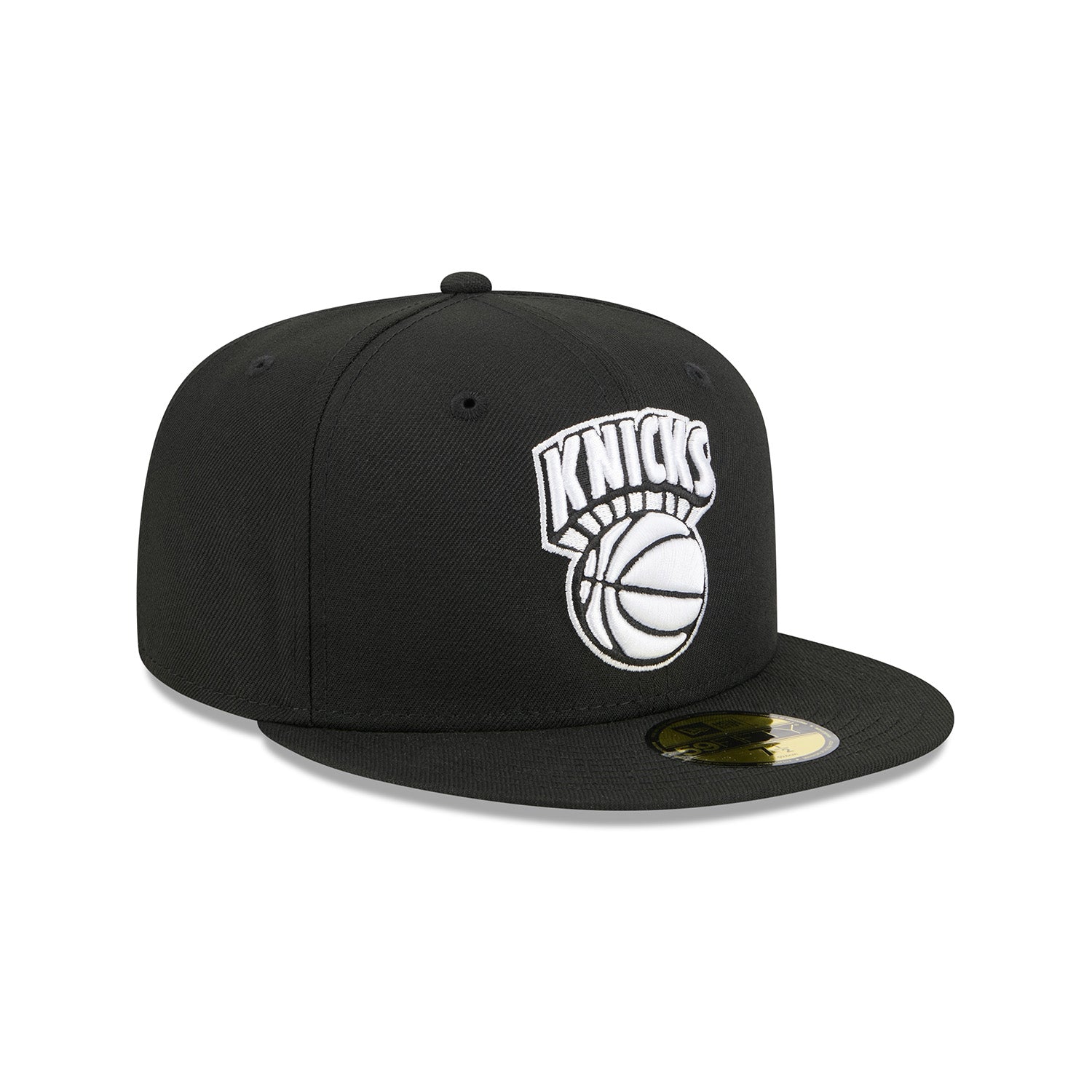 New Era Knicks HWC Black and White 5950 Fitted Hat - Right Side View