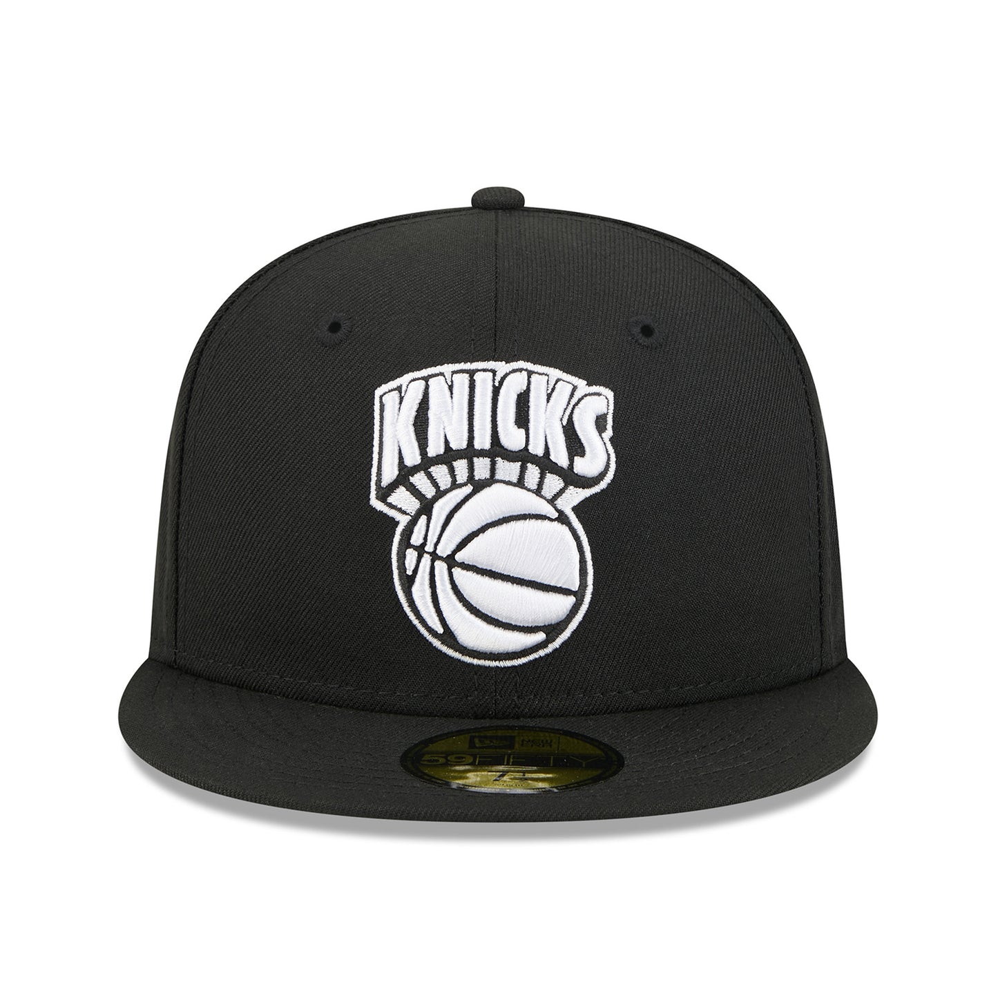 New Era Knicks HWC Black and White 5950 Fitted Hat - Front View