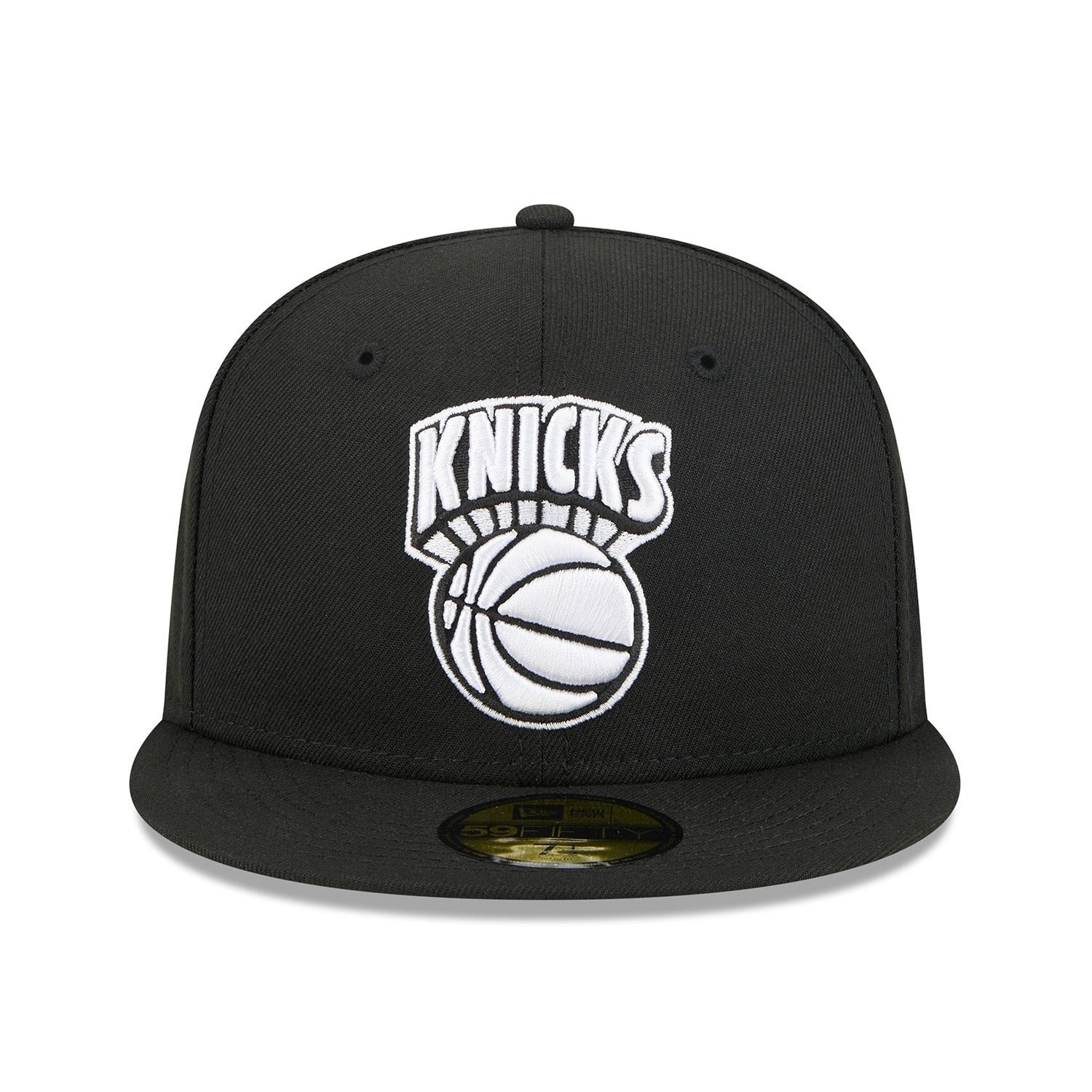 New Era Knicks HWC Black and White 5950 Fitted Hat - Front View