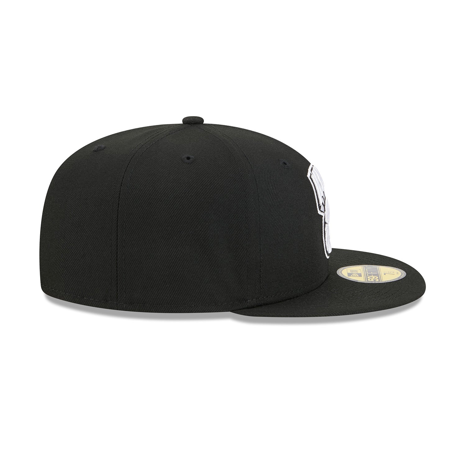 New Era Knicks HWC Black and White 5950 Fitted Hat - Right Side View