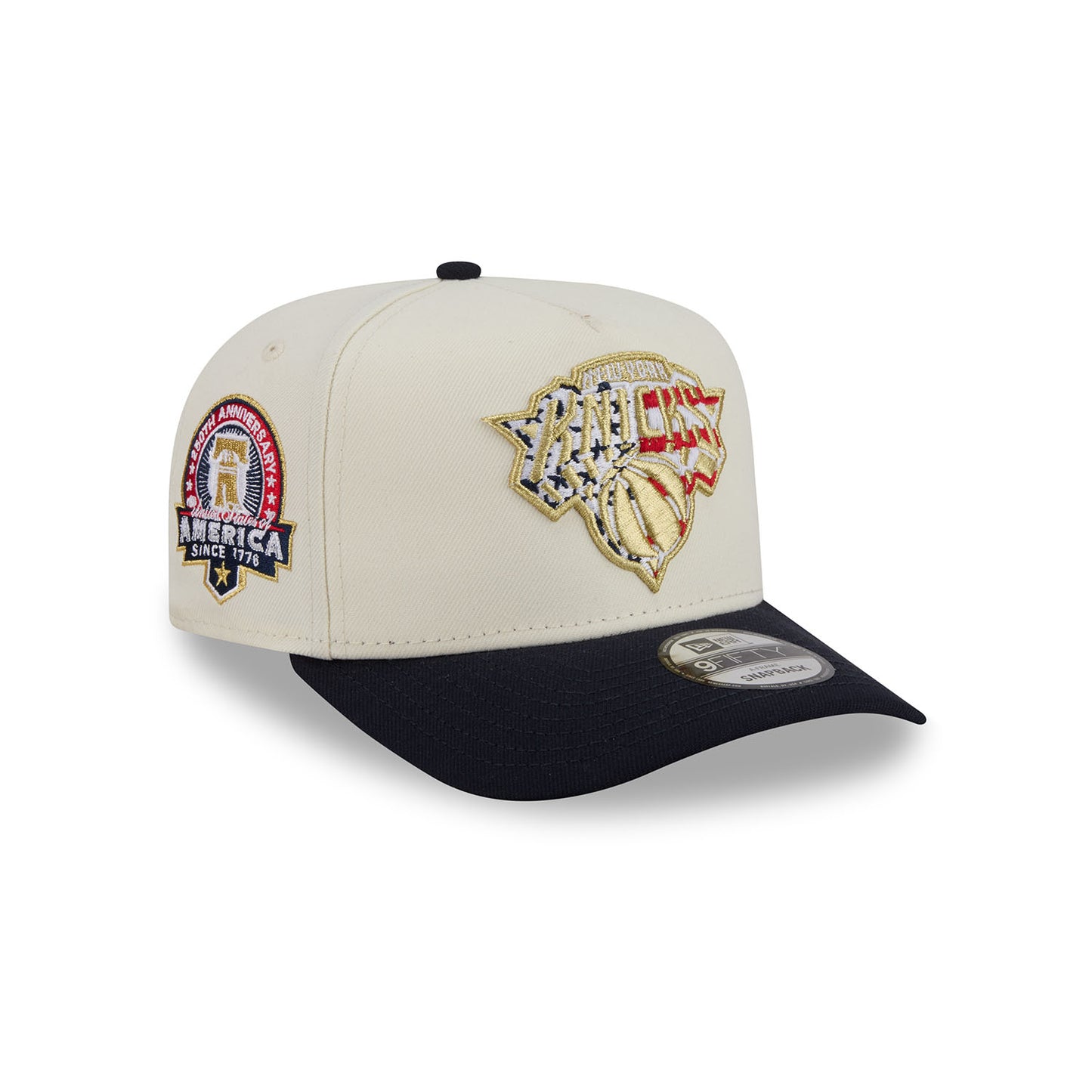New Era Knicks Two Tone American Flag Logo 950 A Frame Snapback