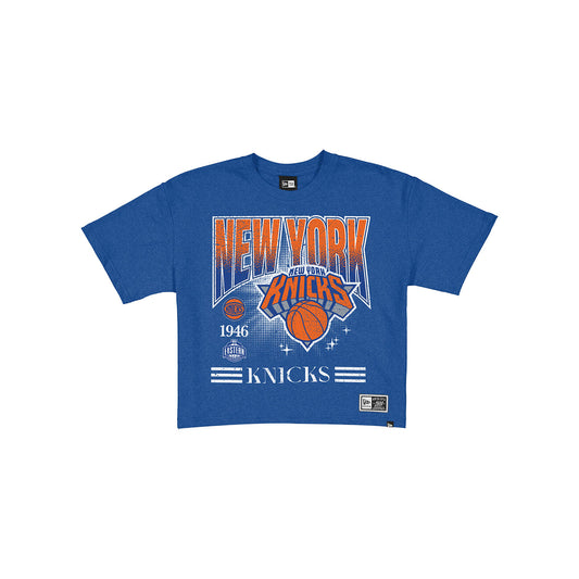 Women's New Era Knicks Royal Graphic Tee
