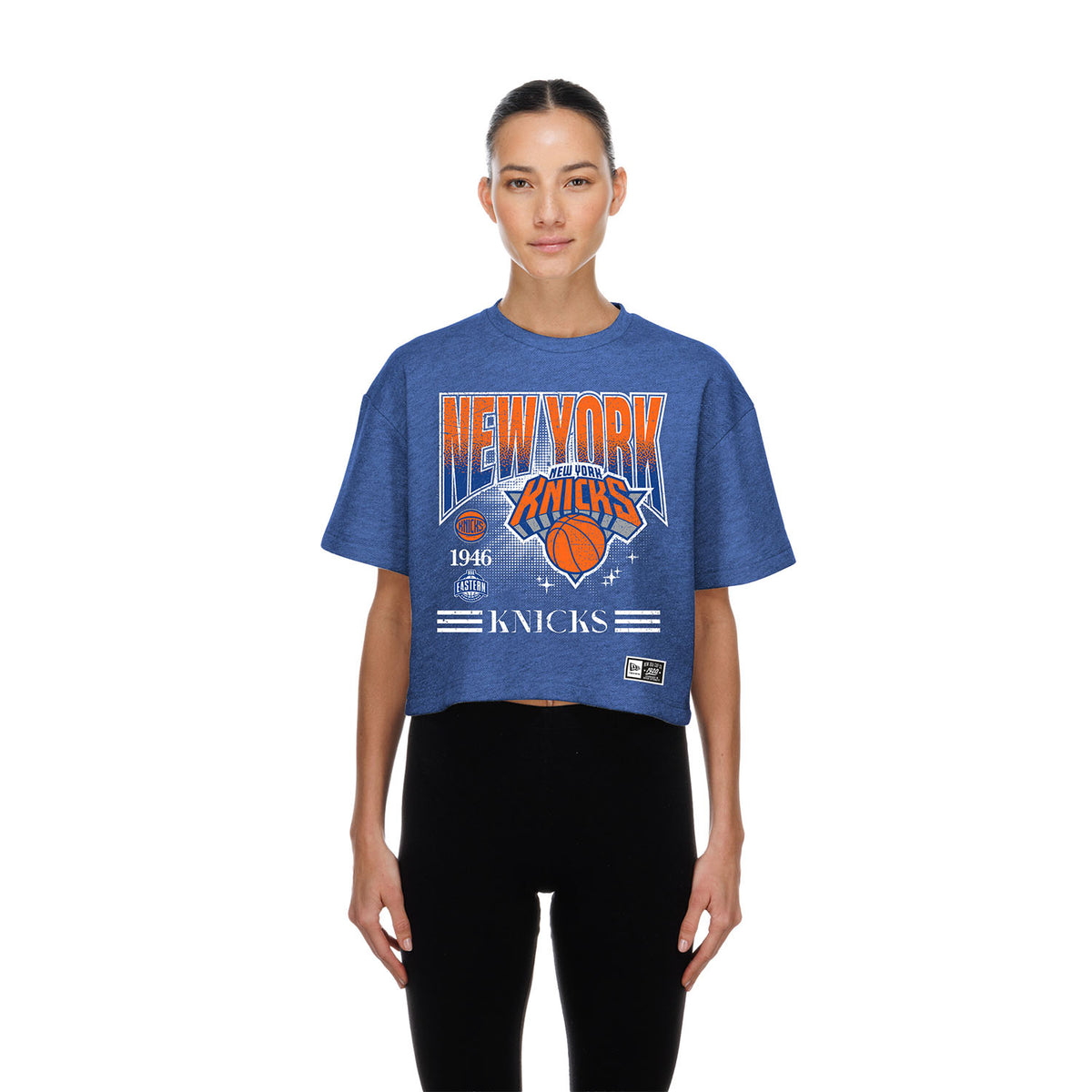 Women's New Era Knicks Royal Graphic Tee