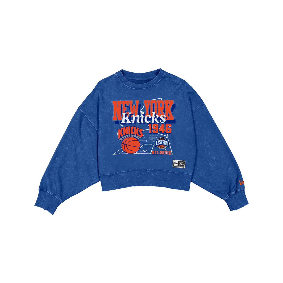 Women's New Era Knicks Washed Graphic Royal Crew