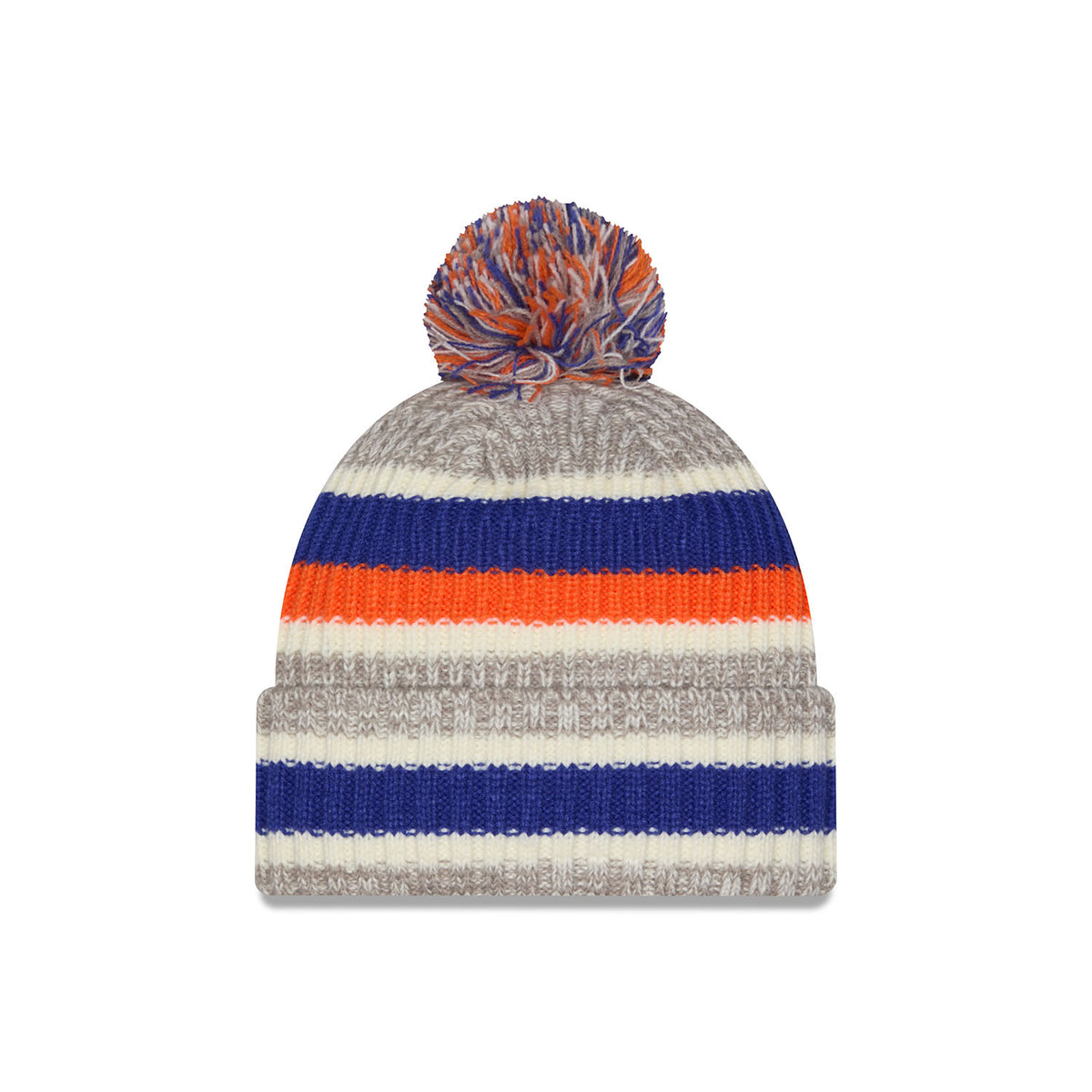 New Era Knicks Striped Pom Knit Beanie