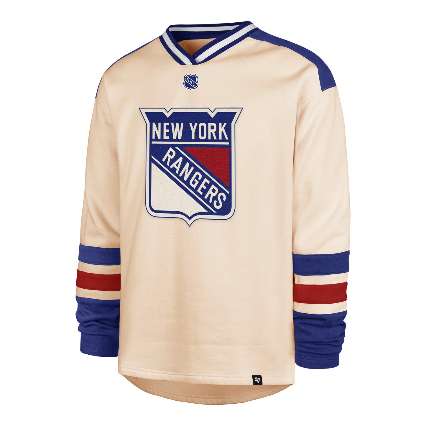 '47 Brand Rangers Vintage Cream Benchmark Netminder Pullover