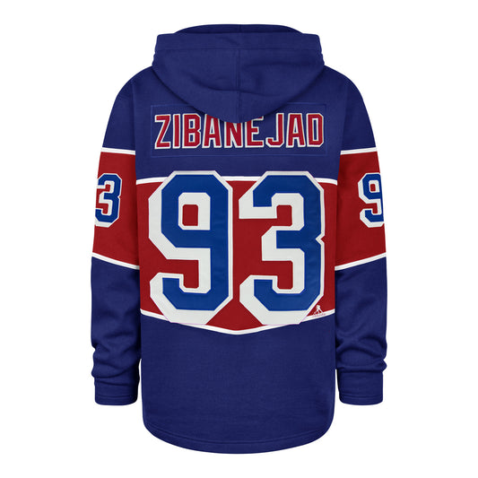 '47 Brand Rangers Mika Zibanejad Lacer Hood