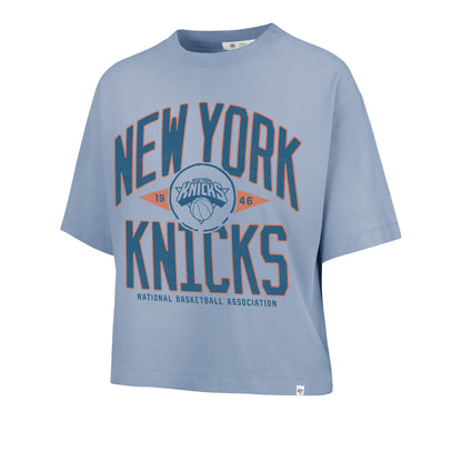 Women's '47 Brand Knicks Windthrow Ravine Crop Tee