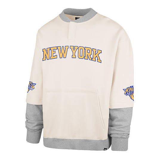 '47 Brand Knicks Trifecta Double Layered Snap Crew