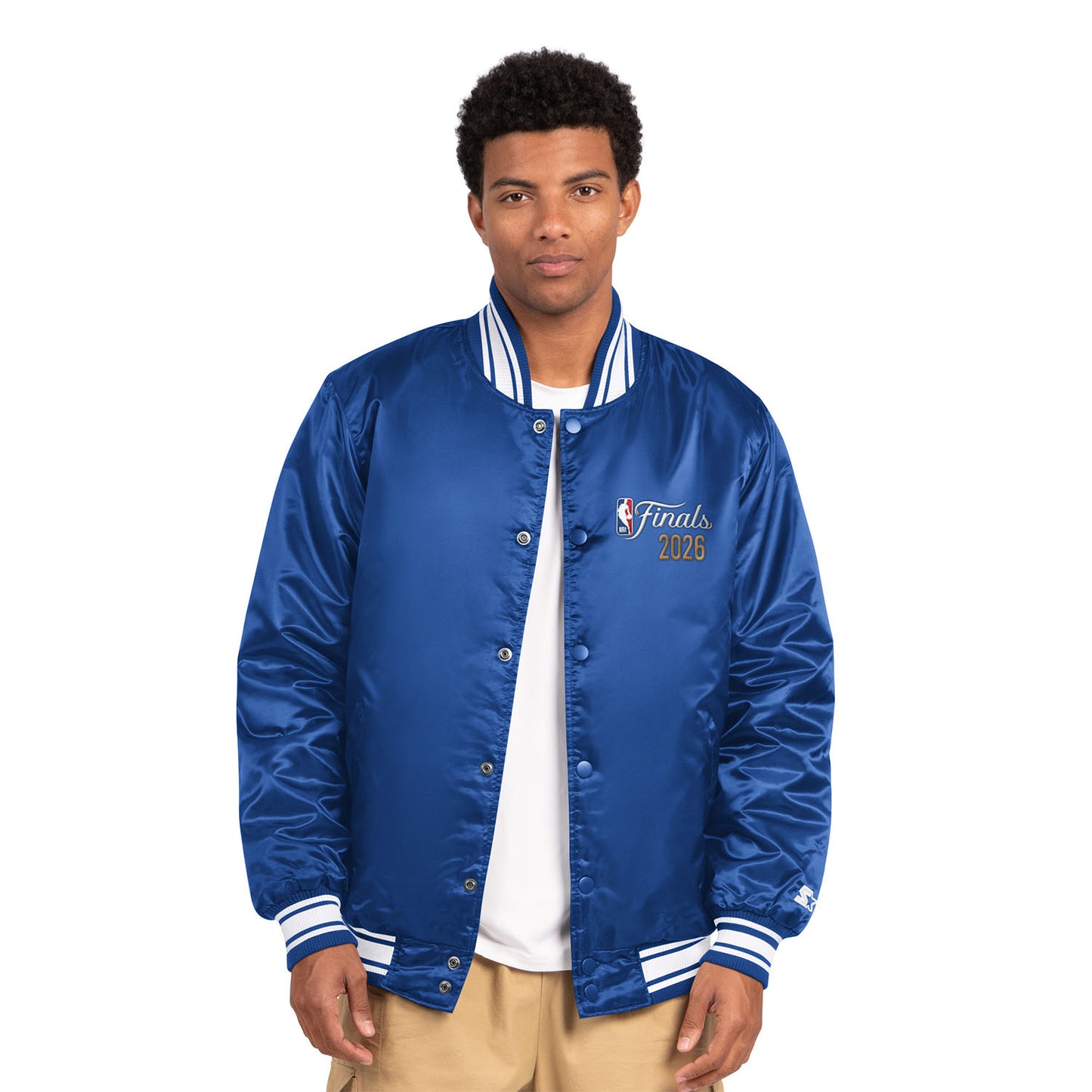 Starter Knicks Finals 2026 Satin Bomber Jacket