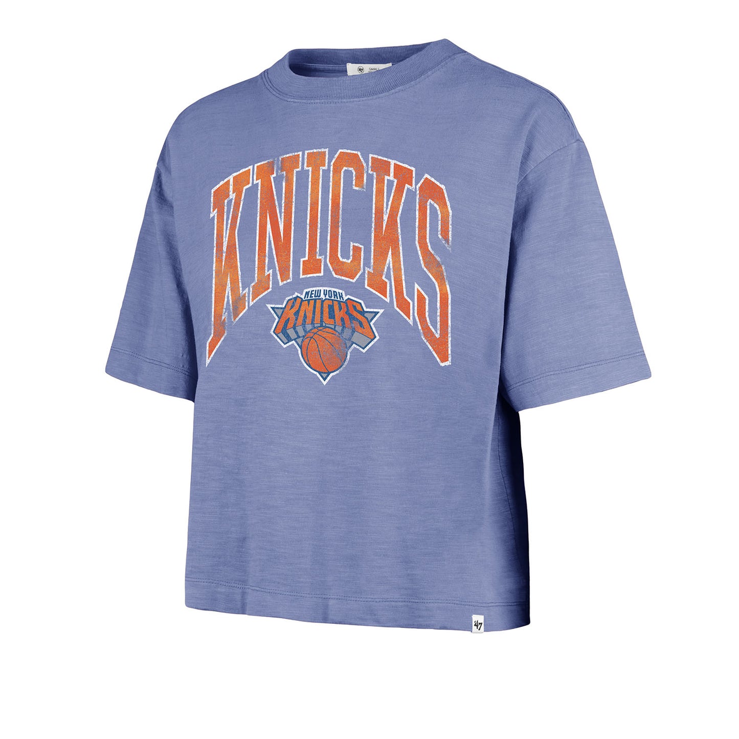 '47 Brand Knicks Womens Slub Crop Tee Blue
