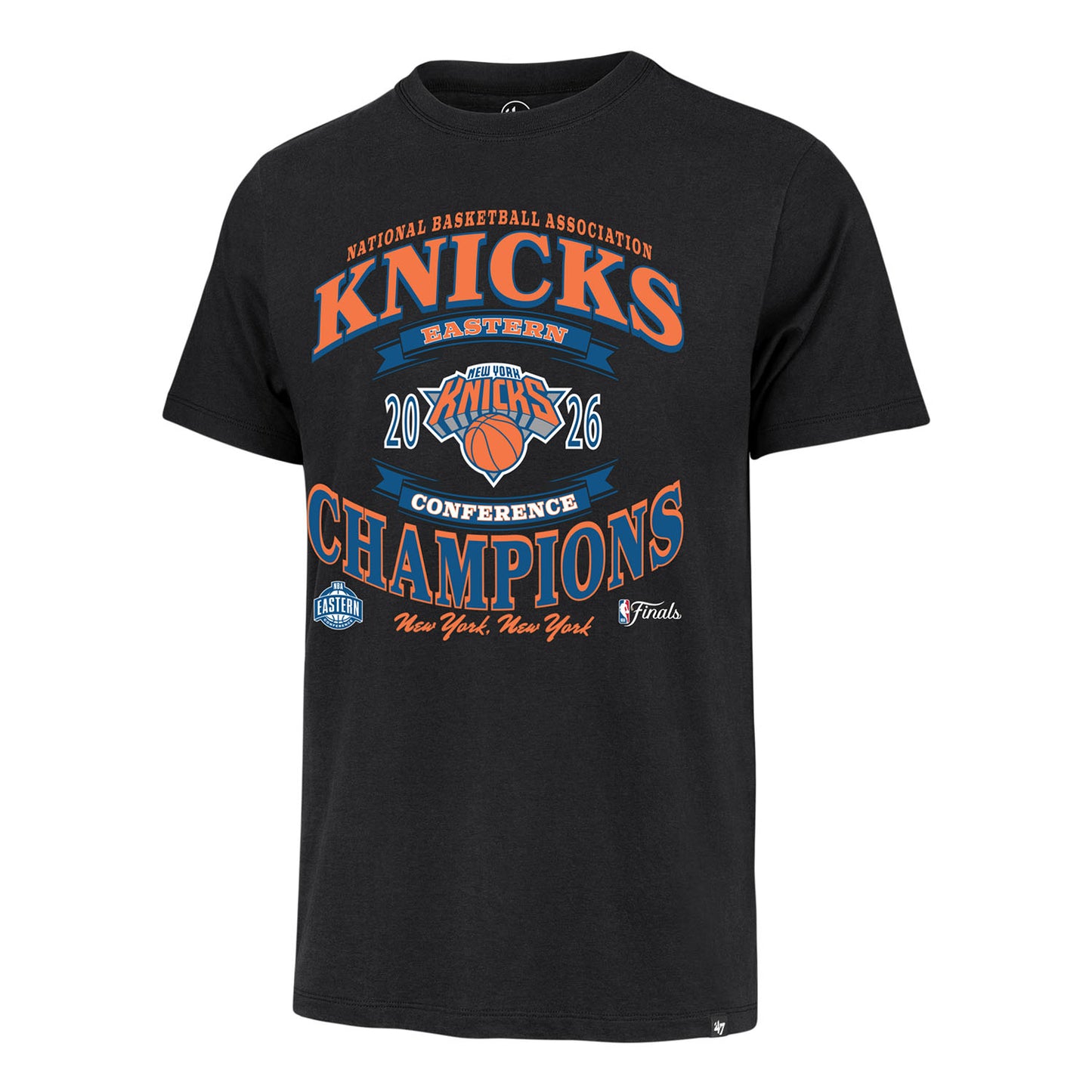 '47 Brand Knicks 26 Eastern Conference Finals Champions Black Franklin Tee