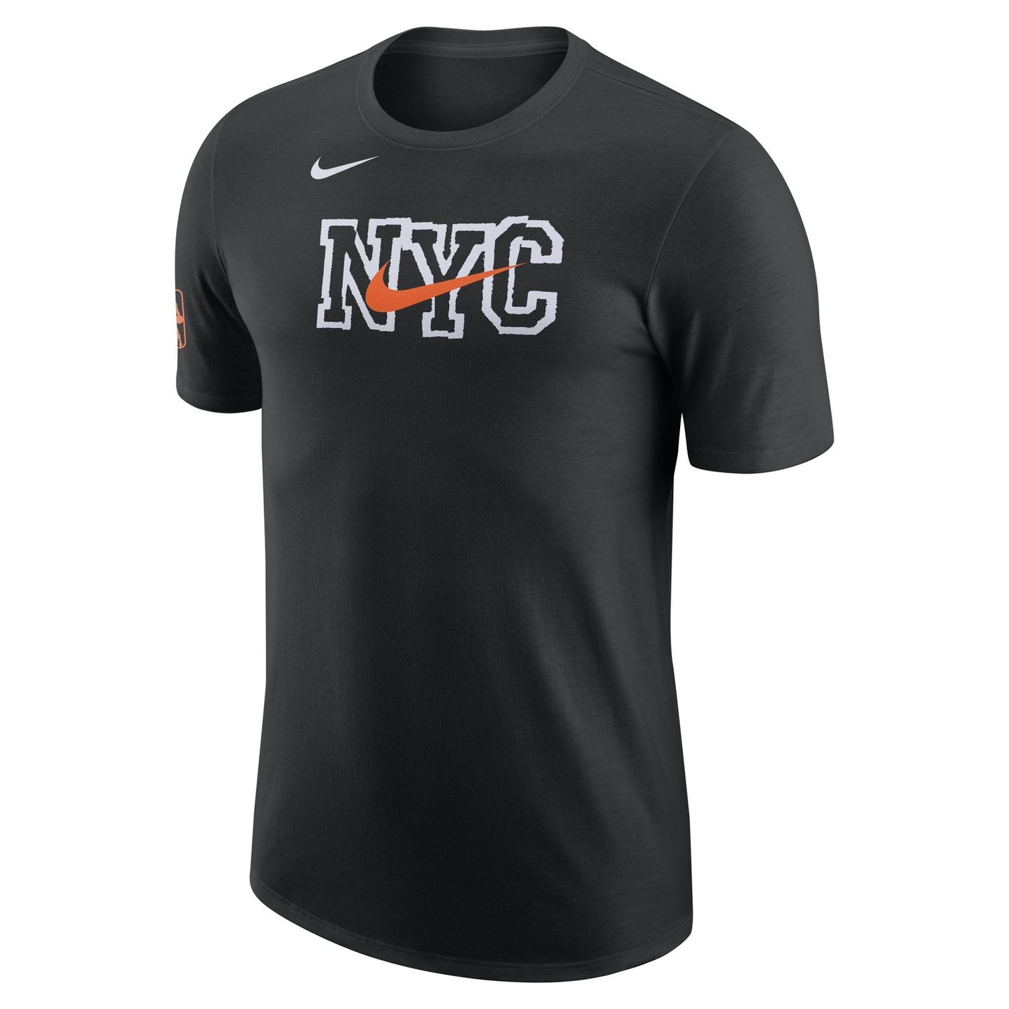 2023-24 Nike Knicks CITY EDITION Black Essential Logo T-Shirt - Front View