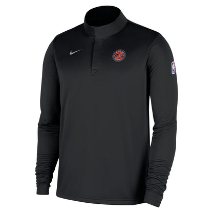 Knicks Quarter Zip Top Black