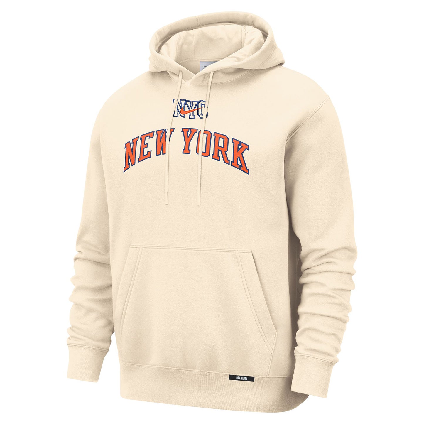 Nike Knicks City Edition 2025-26 Cream Wordmark Club Hoodie