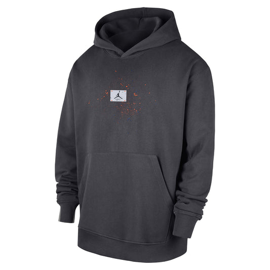 Nike Knicks Jordan Basketball Flight Fleece Hood - Front View