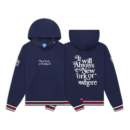 NYON x Rangers Navy Motto Hoodie