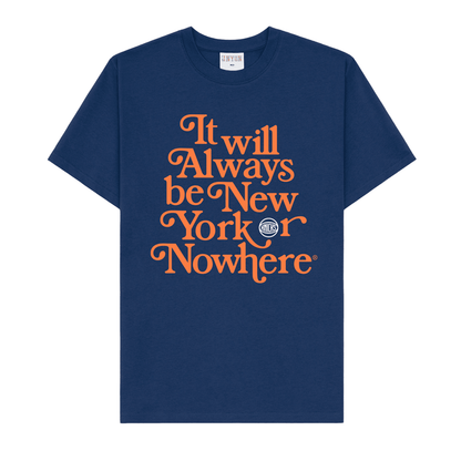 NYON x Knicks Its Always Royal Tee In Blue - Front View