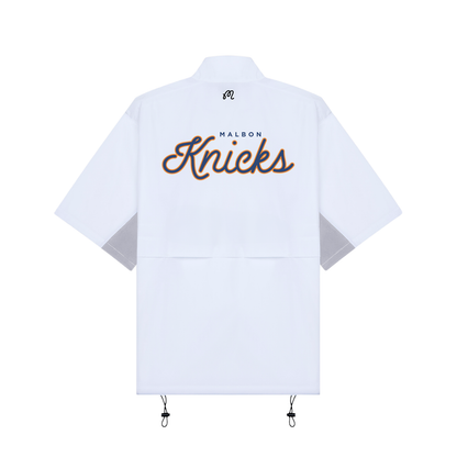Malbon x Knicks White Windshirt Pullover