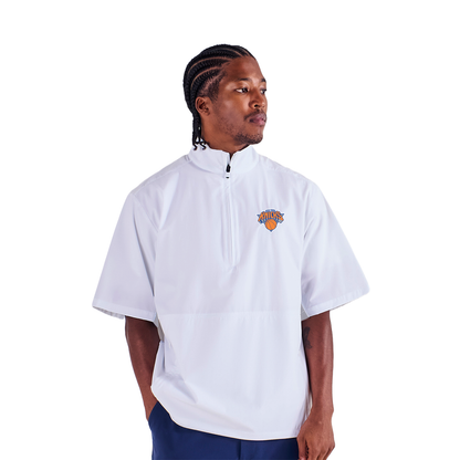 Malbon x Knicks White Windshirt Pullover