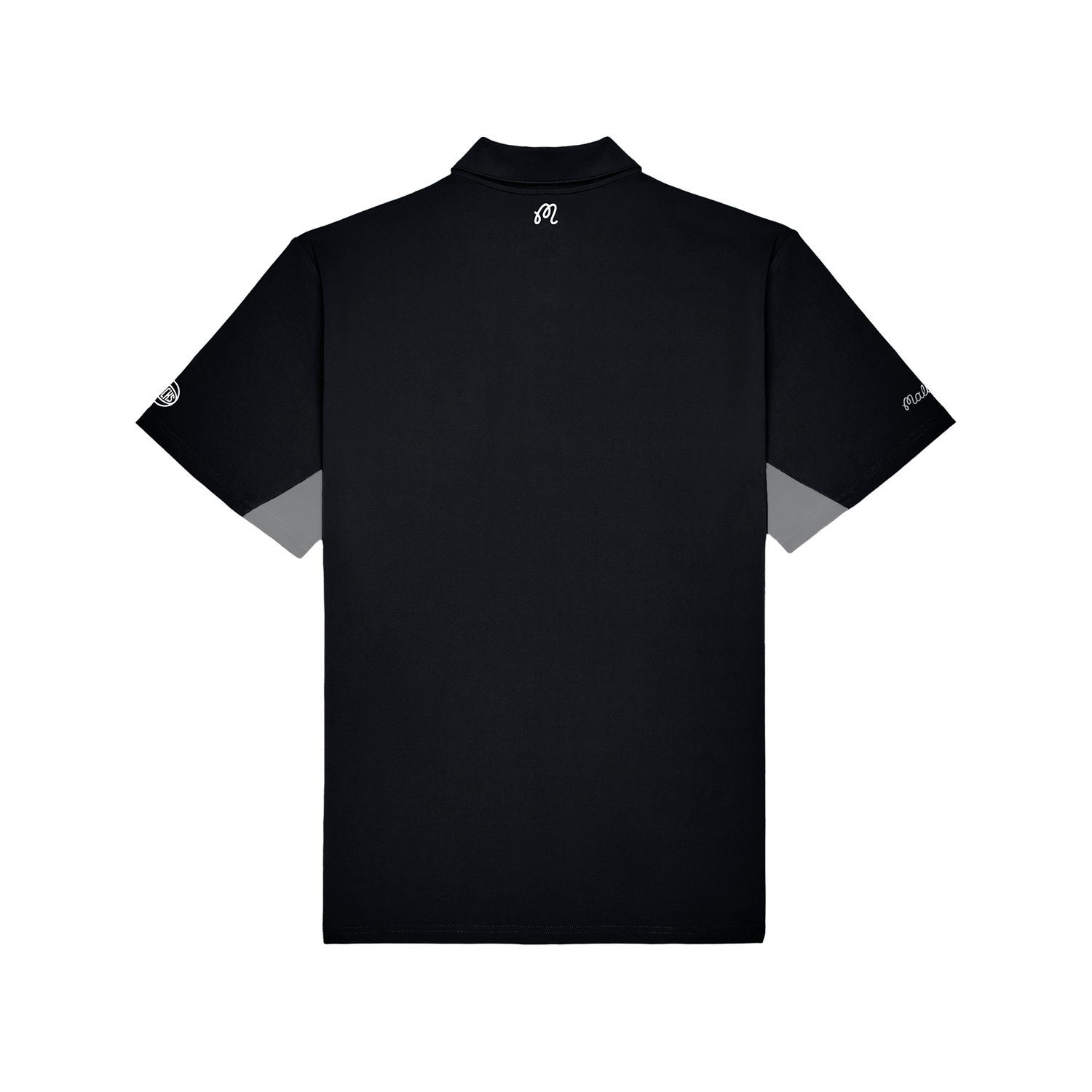 Malbon x Knicks Black Evergreen Paneled Performance Pique Polo Malbon x Knicks Black Evergreen Paneled Performance Pique Polo