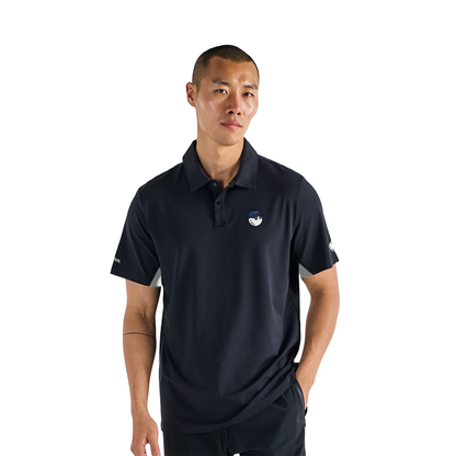 Malbon x Knicks Black Evergreen Paneled Performance Pique Polo