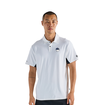 Malbon x Knicks White Evergreen Paneled Performance Pique Polo