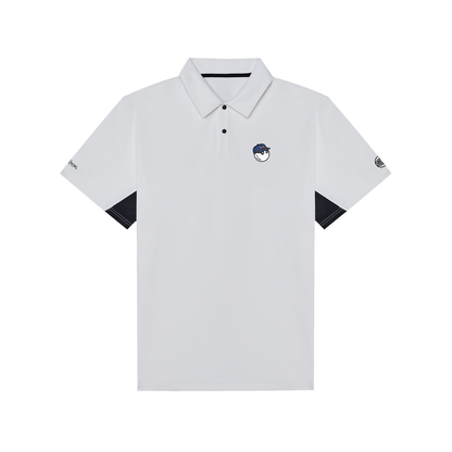Malbon x Knicks White Evergreen Paneled Performance Pique Polo Malbon x Knicks White Evergreen Paneled Performance Pique Polo