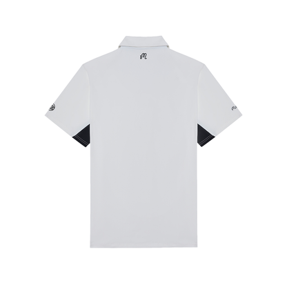 Malbon x Knicks White Evergreen Paneled Performance Pique Polo