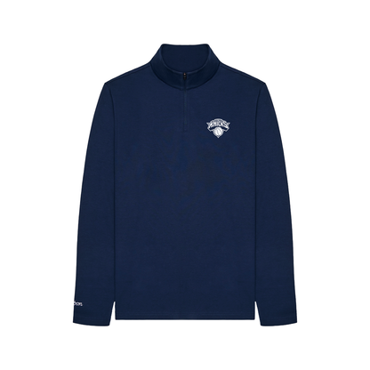Malbon x Knicks Navy Evergreen Performance Quarter Zip Pullover Malbon x Knicks Navy Evergreen Performance Quarter Zip Pullover