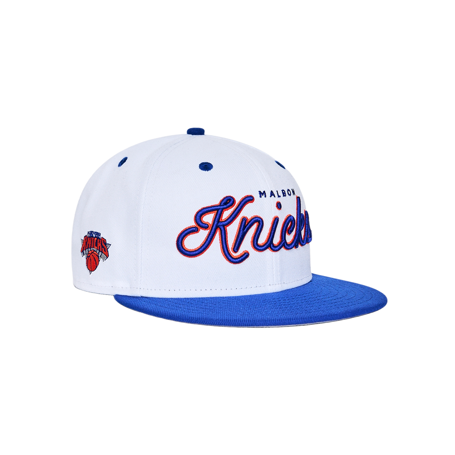 New Era Malbon x Knicks Two-Tone White/Royal 5950 Fitted Cap