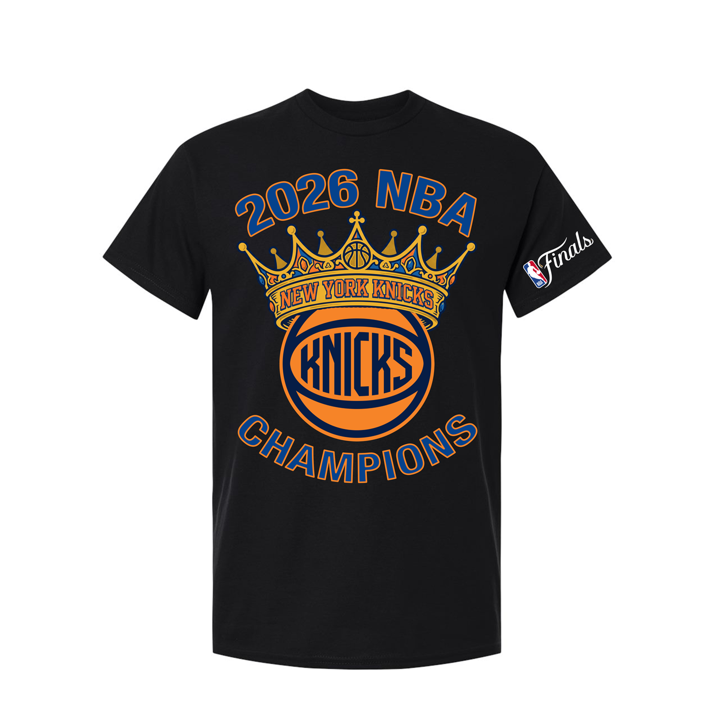 Knicks 2026 NBA Champions Exclusive Ball Logo Crown Tee