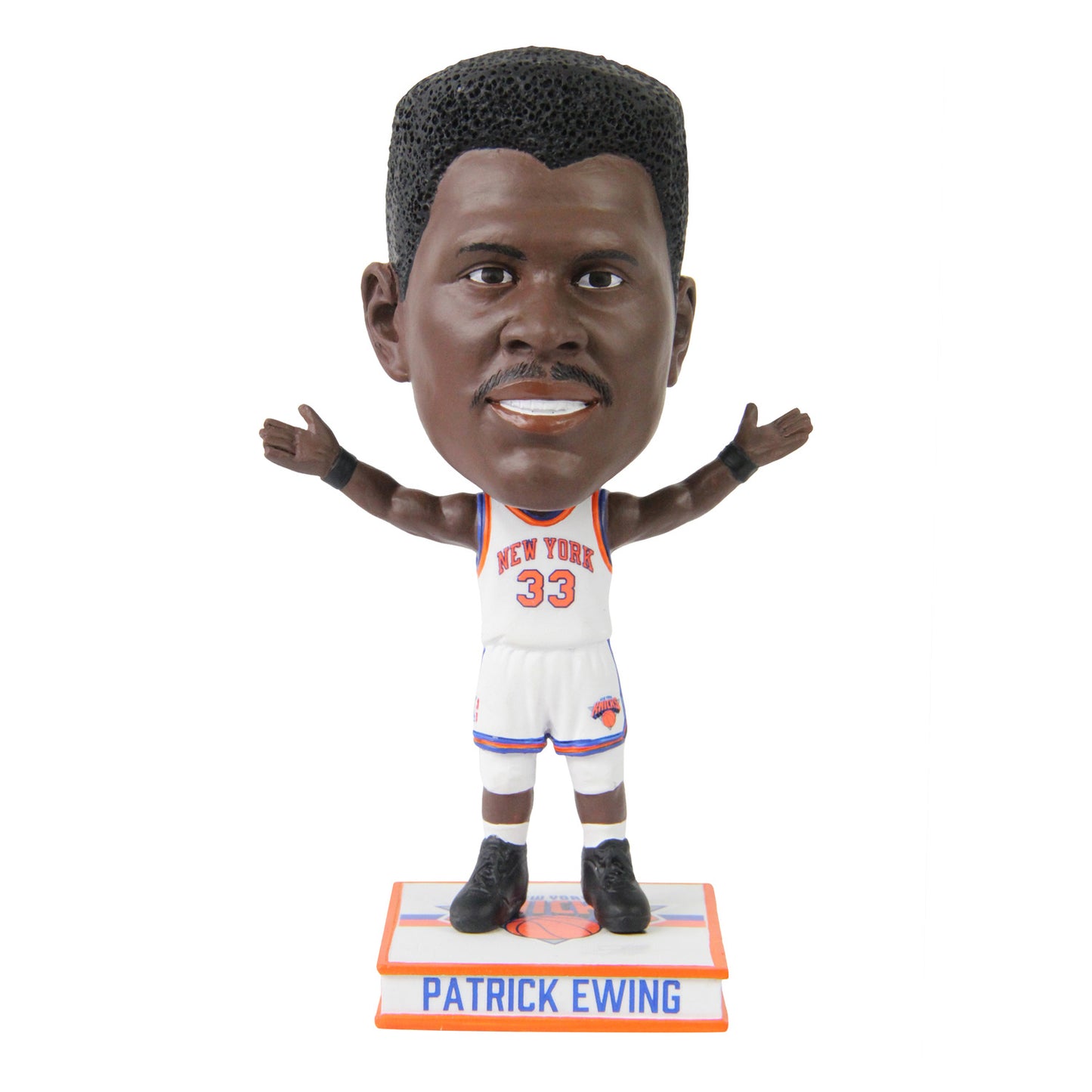 New York Knicks Patrick Ewing Mini Bighead Bobblehead - Front View