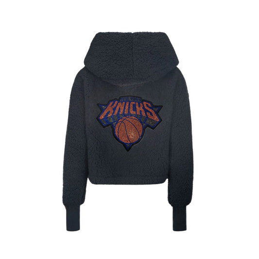 Jill Martin Knicks Bedazzled Cropped Sherpa Lounger