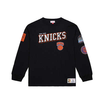 Mitchell & Ness Knicks Black Training Camp Longsleeve Tee