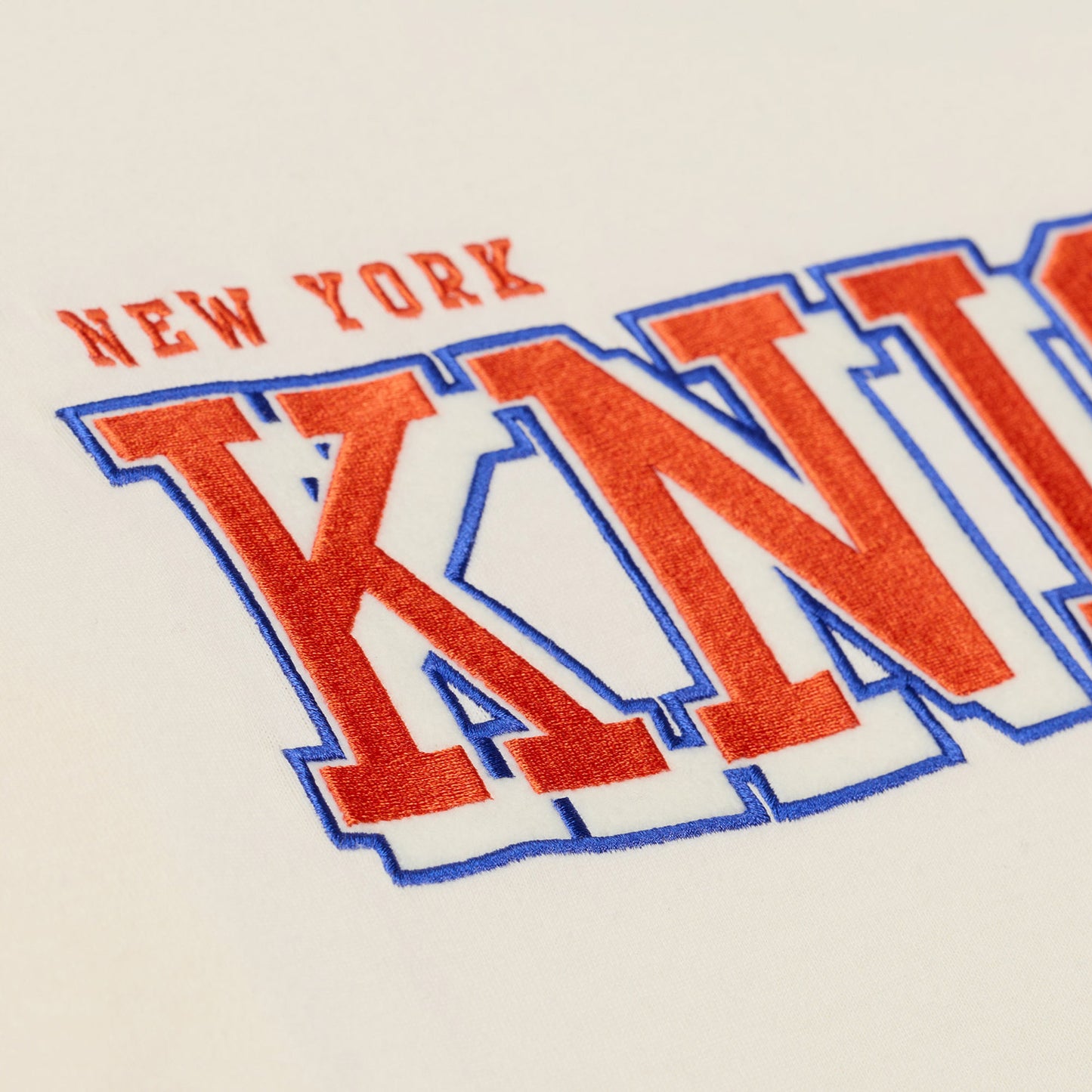 Mitchell & Ness Knicks Dusted Collection Training Camp Longsleeve Tee - Wordmark View