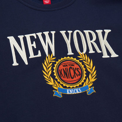 Mitchell & Ness Knicks Collegiate Crew - Up Close Front View