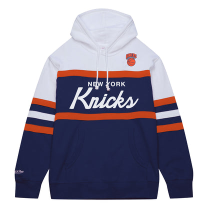 Mitchell & Ness Knicks Navy/White Head Coach Hoodie