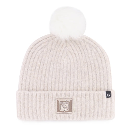 Women's '47 Brand Rangers Mojave Mellow Cuff Pom Knit