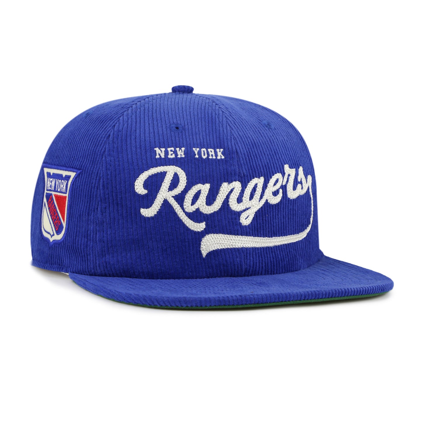 '47 Brand Rangers Old Time Hockey Flow Triple Hit Captain Snapback