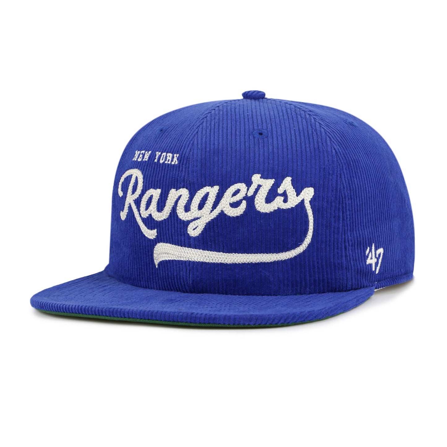 '47 Brand Rangers Old Time Hockey Flow Triple Hit Captain Snapback