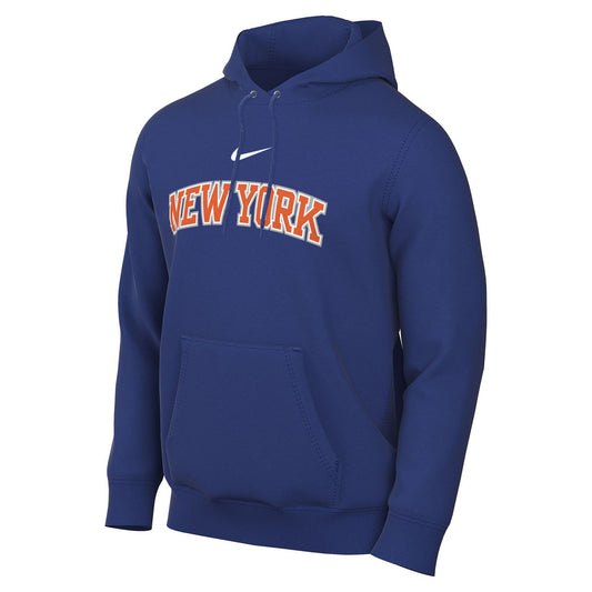 Nike Knicks Wordmark Royal Club Hoodie