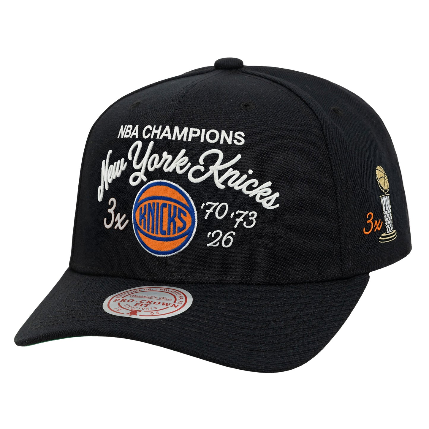 Mitchell & Ness Knicks 2026 NBA Champions Script Snapback