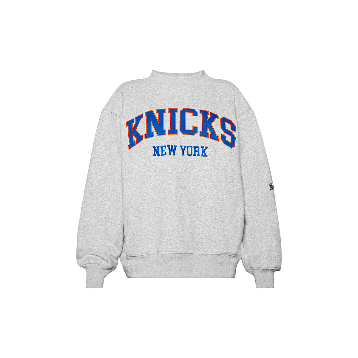 Women's Hype & Vice Knicks Grey Mockneck Crew